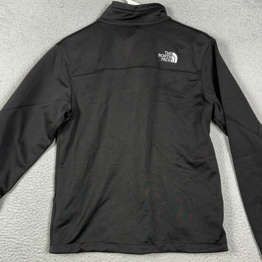 The North Face Jacket Mens Small Black Full Zip Softshell Mock Neck Long Sleeve